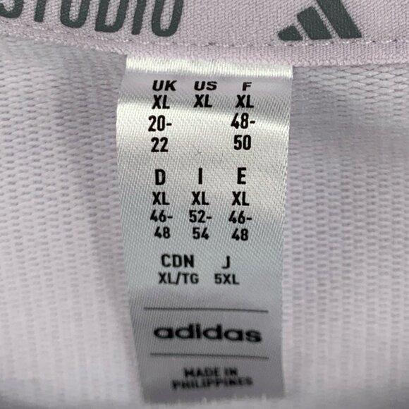 Adidas Aeroready Crewneck Sweatshirt Women's XL Purple Cropped Oversized - Picture 7 of 9